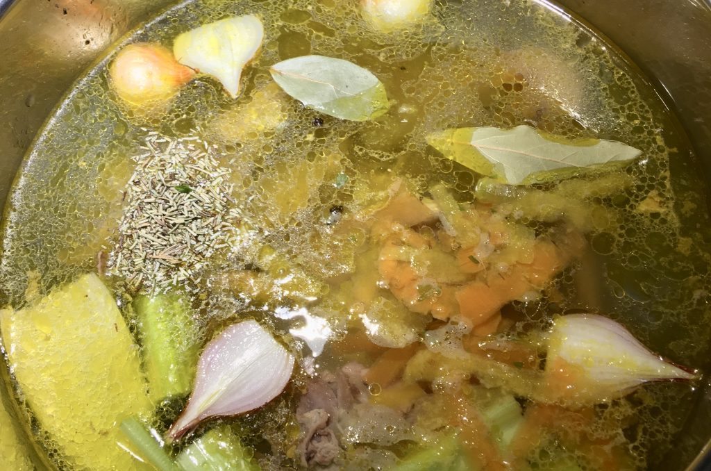 Bone and vegetable broth in the instant pot
