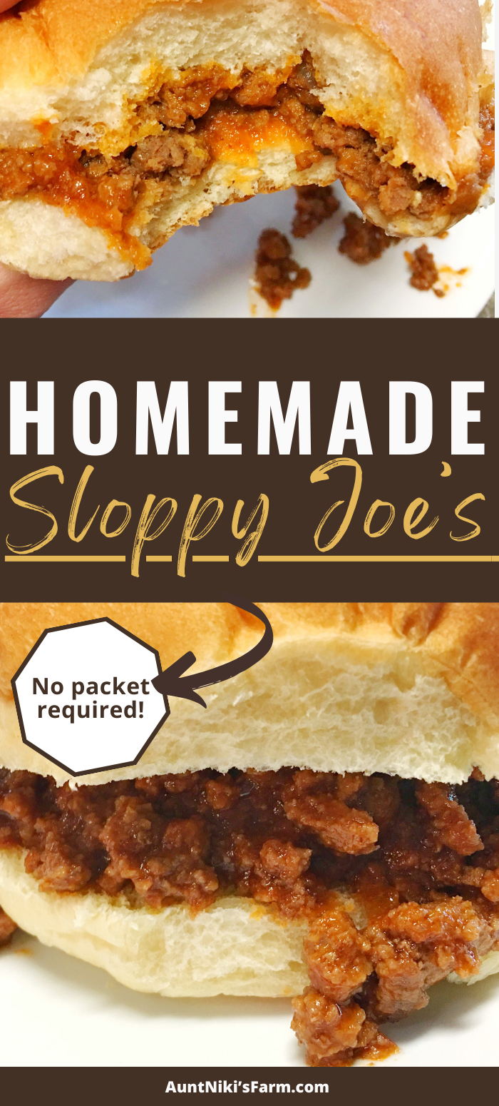 Homemade Sloppy Joe's #FromScratch #Homemade #QuickAndEasy #SloppyJoes #Sloppy
