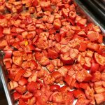 freeze dried tomatoes on a tray